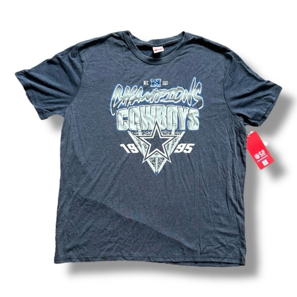 NFL x Lucky Brand Dallas Cowboys Blue Crewneck T-Shirt Unisex Size XXL NWT - Picture 2 of 16